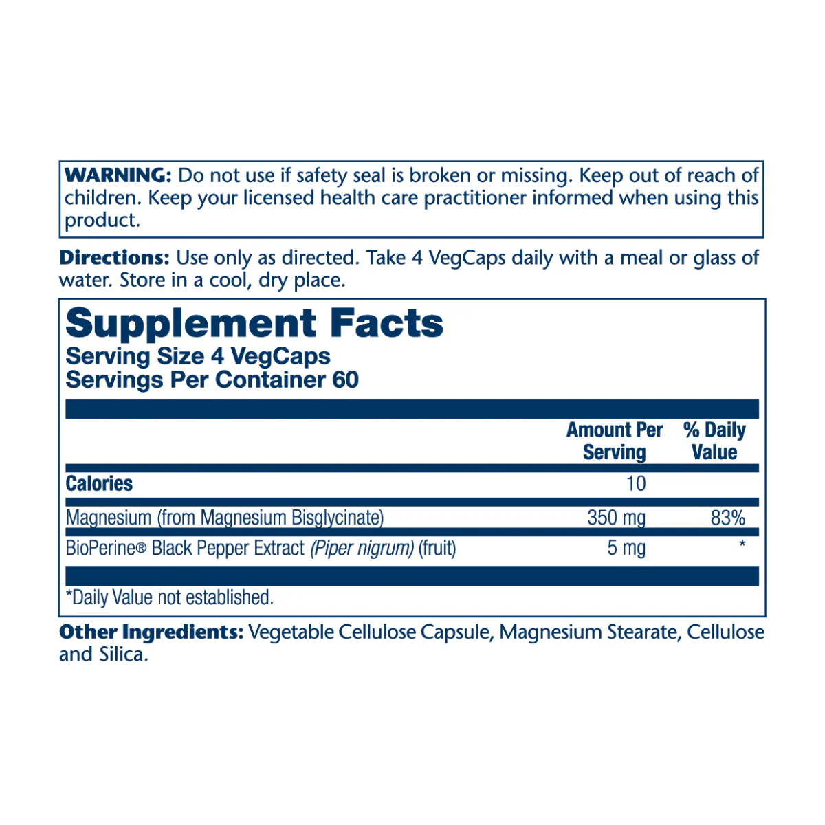 Solaray Magnesium Glycinate 350mg V - Image 2