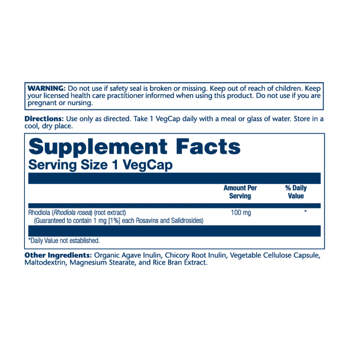 Solaray Rhodiola Root Extract 100mg V - Image 2