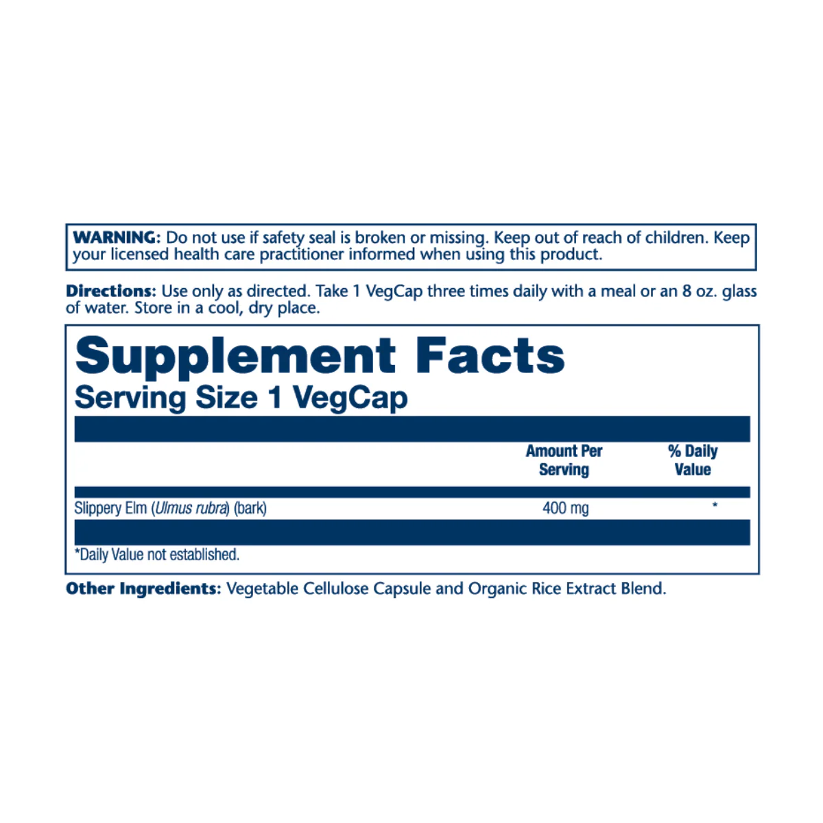 Solaray Slippery Elm Bark 400mg V - Image 2