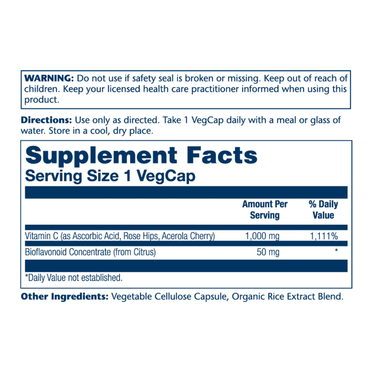 Solaray Vitamin C with Bioflavonoids 1000mg - Image 2