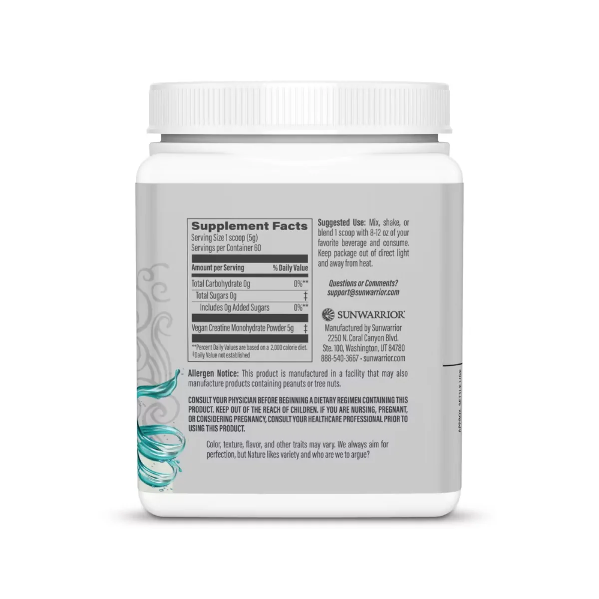 Sunwarrior Active Creatine Powder Raspberry Flavor V 12.34oz - Image 2