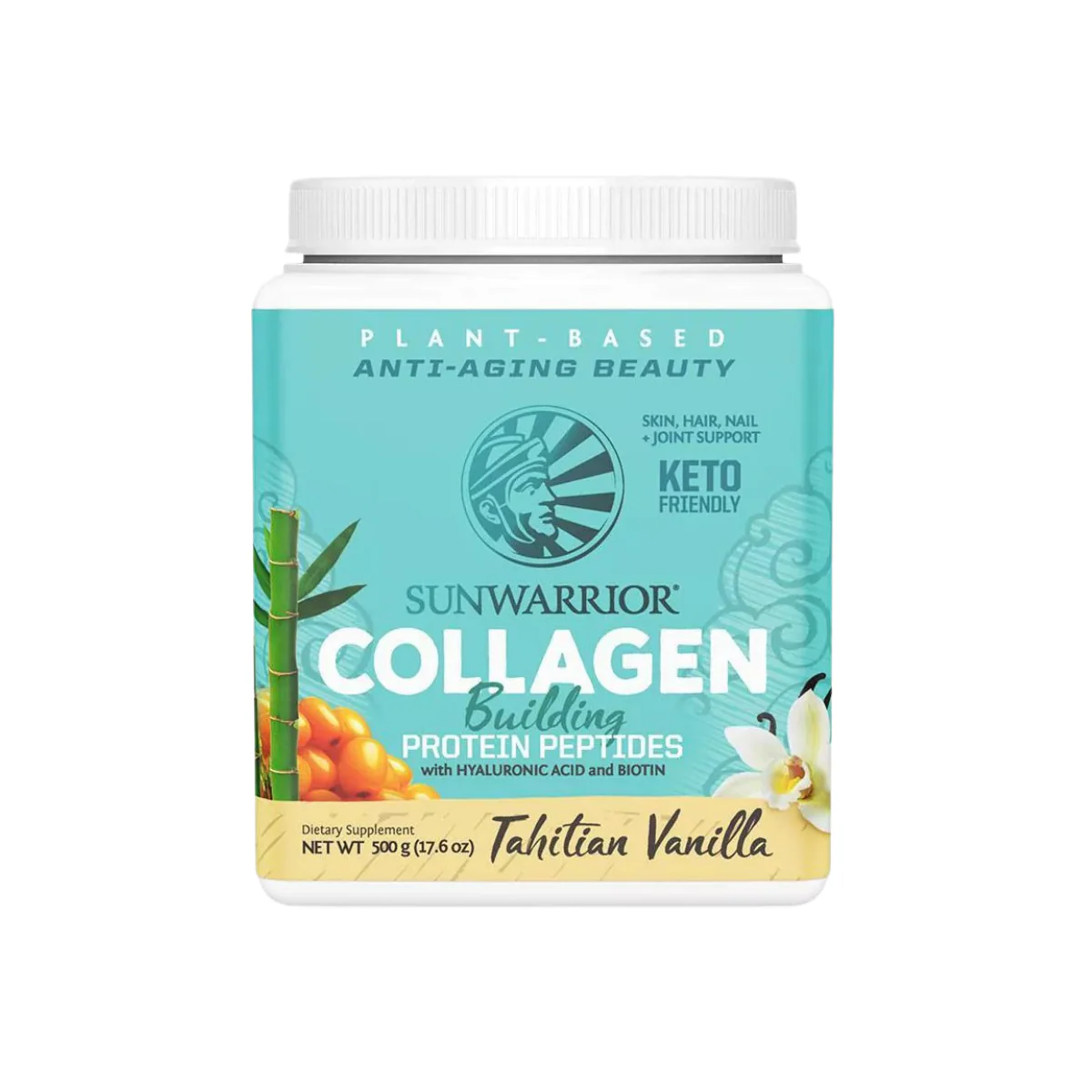 Sunwarrior Collagen Building Protein Peptides Powder Tahitian Vanilla