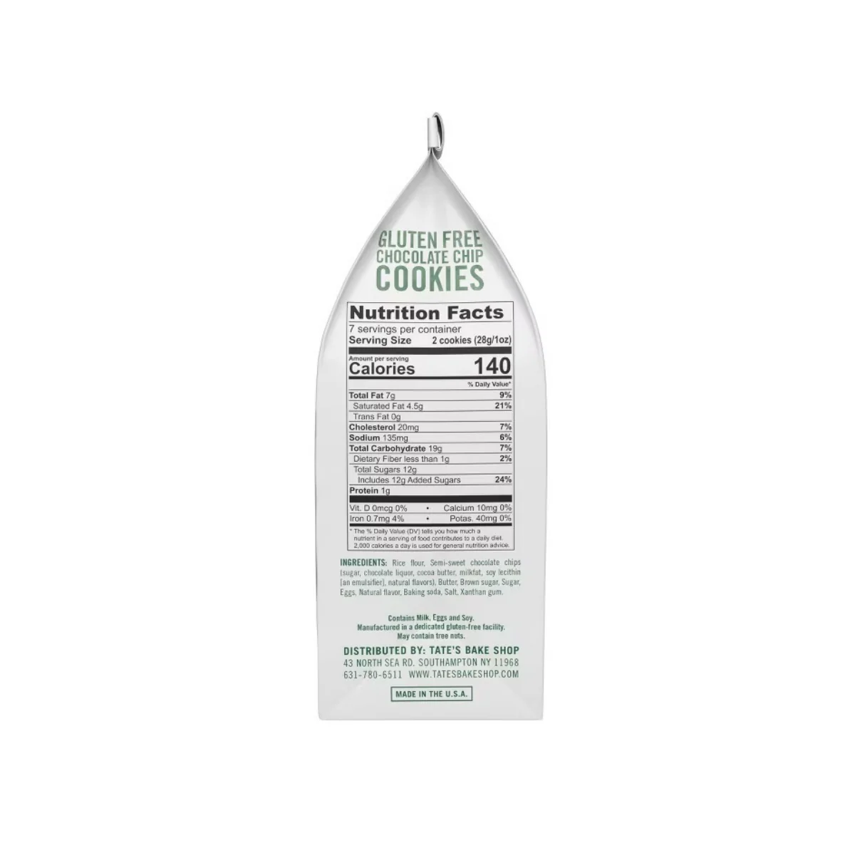 Tate's Bake Shop Gluten Free Chocolate Chip Cookies 7oz - Image 2