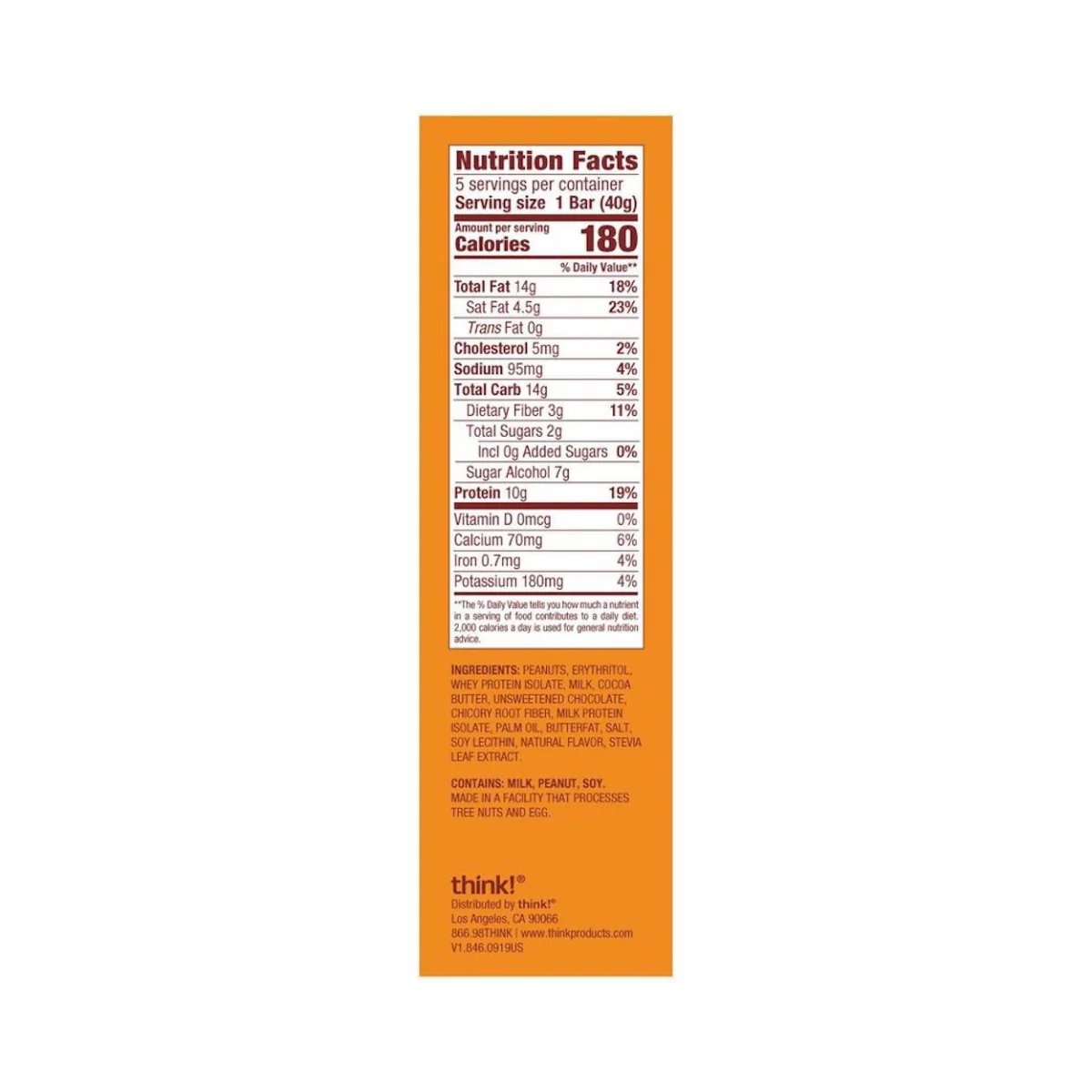 Think! Keto Protein Chocolate Peanut Butter Pie 1.41oz - Image 2