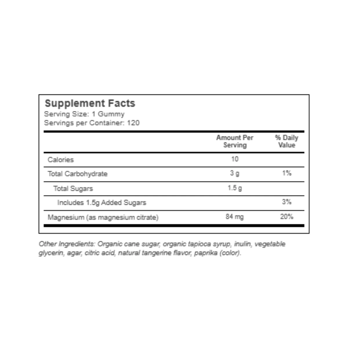 Trace Magnesium Gummies Tangerine 84 mg 120c - Image 2