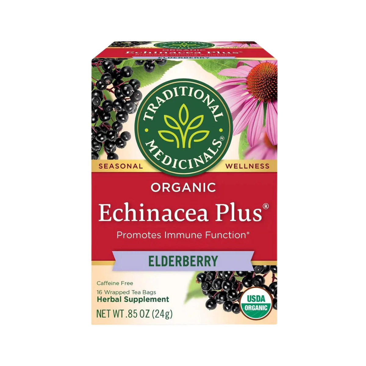 Traditional Medicinals Organic Echinacea Plus Elderberry Tea 16 c - Image 3