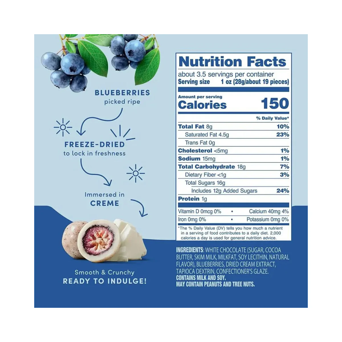 Tru Fru Freeze-Dried Blueberries in Creme 3.4oz - Image 2