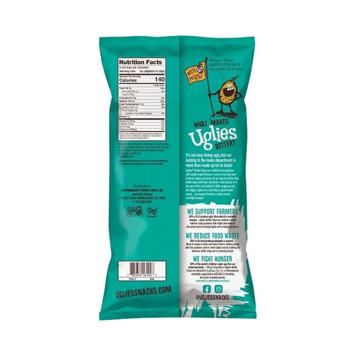 Uglies Salt and Vinegar Kettle Chips 6oz - Image 2