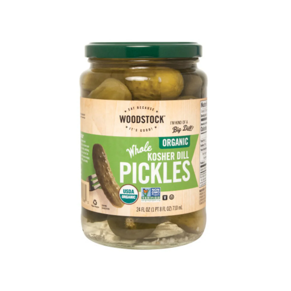 Woodstock Organic Kosher Whole Dill Pickles