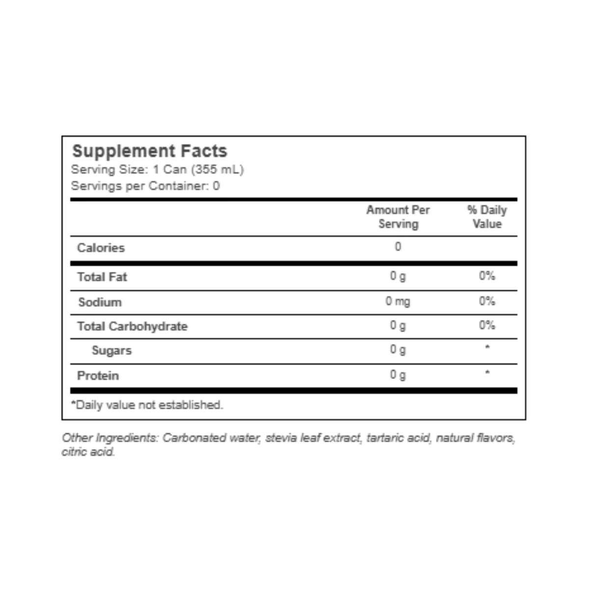 Zevia Non-GMO Zero Calorie Soda Caffeine Free Cola 6c - Image 2
