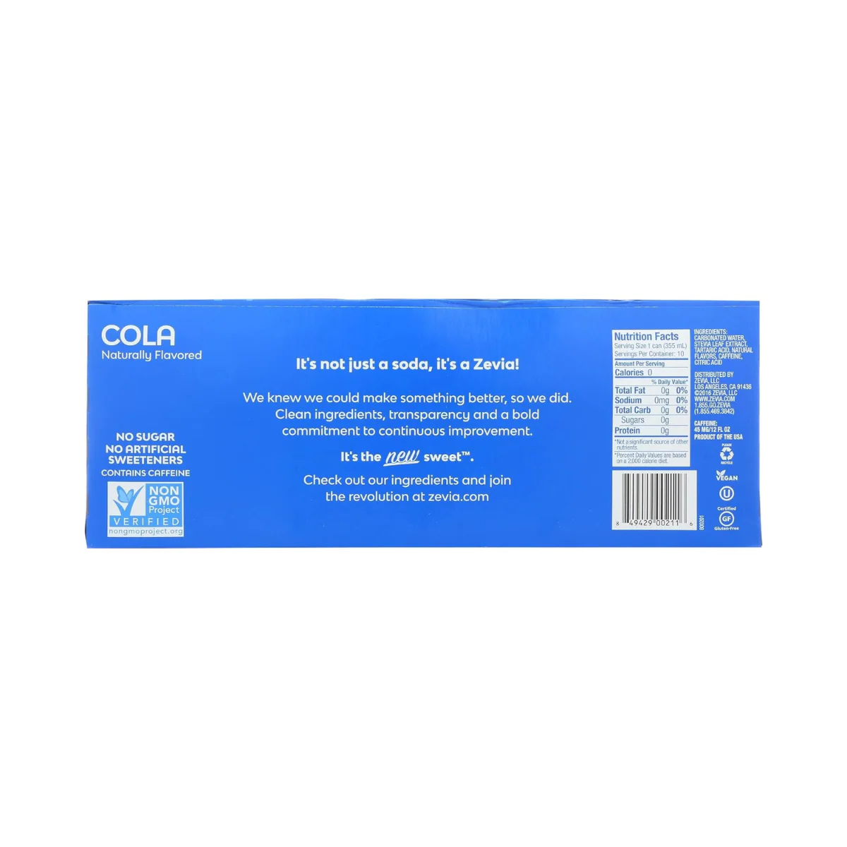 Zevia Zero Calorie Soda Cola 10c - Image 2